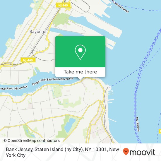 Mapa de Bank Jersey, Staten Island (ny City), NY 10301