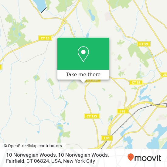 Mapa de 10 Norwegian Woods, 10 Norwegian Woods, Fairfield, CT 06824, USA
