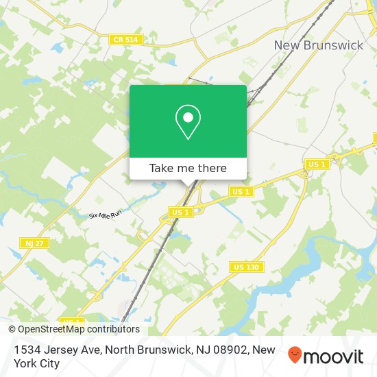 Mapa de 1534 Jersey Ave, North Brunswick, NJ 08902