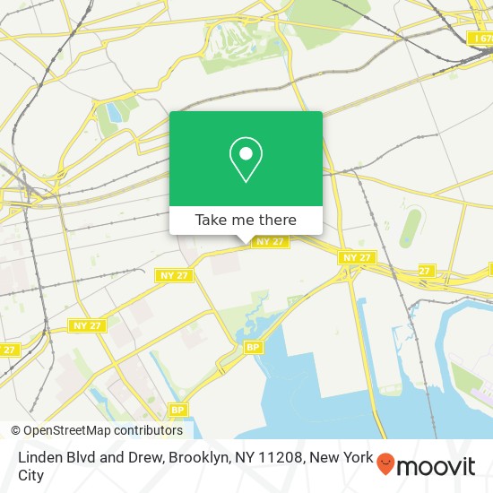 Mapa de Linden Blvd and Drew, Brooklyn, NY 11208