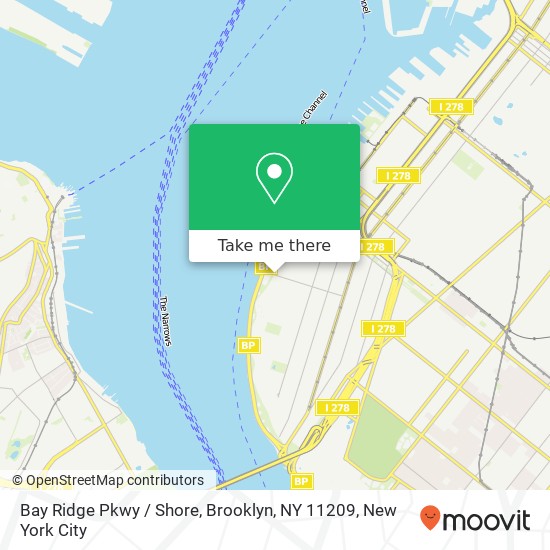 Mapa de Bay Ridge Pkwy / Shore, Brooklyn, NY 11209