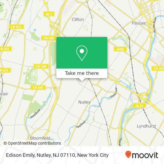 Edison Emily, Nutley, NJ 07110 map