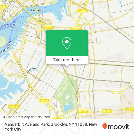 Vanderbilt Ave and Park, Brooklyn, NY 11238 map