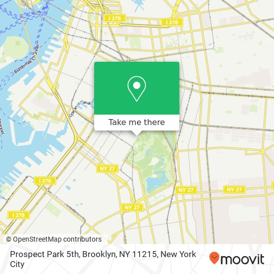 Prospect Park 5th, Brooklyn, NY 11215 map