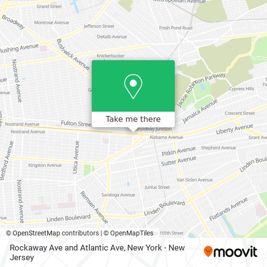 Rockaway Ave and Atlantic Ave map