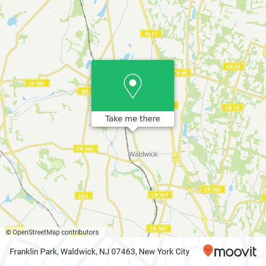 Mapa de Franklin Park, Waldwick, NJ 07463