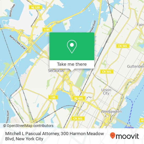 Mapa de Mitchell L Pascual Attorney, 300 Harmon Meadow Blvd