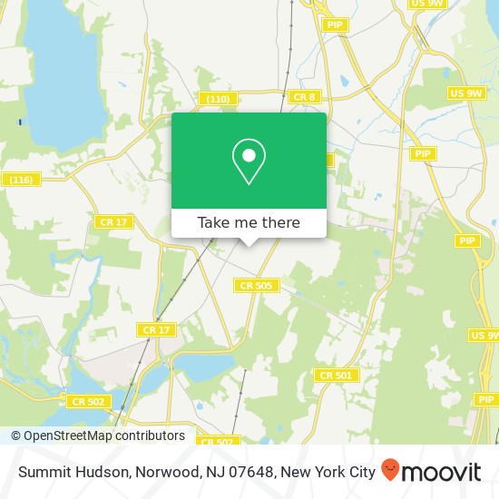 Mapa de Summit Hudson, Norwood, NJ 07648