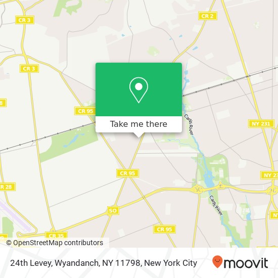 Mapa de 24th Levey, Wyandanch, NY 11798