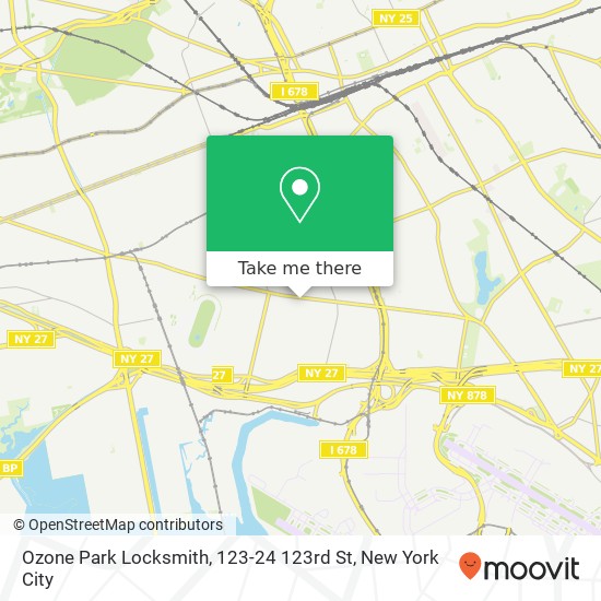 Mapa de Ozone Park Locksmith, 123-24 123rd St