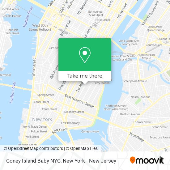 Mapa de Coney Island Baby NYC