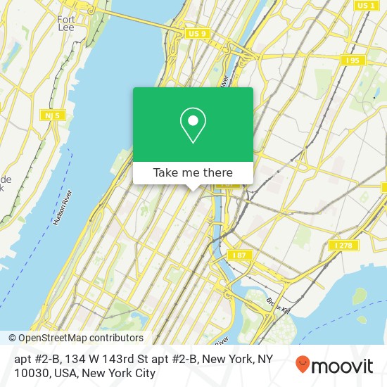 apt #2-B, 134 W 143rd St apt #2-B, New York, NY 10030, USA map