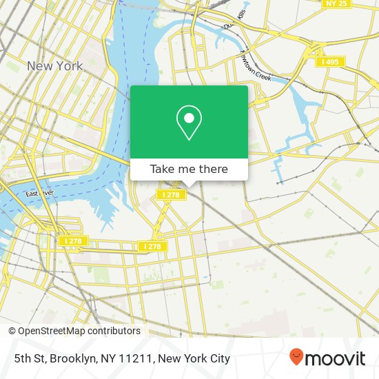 Mapa de 5th St, Brooklyn, NY 11211