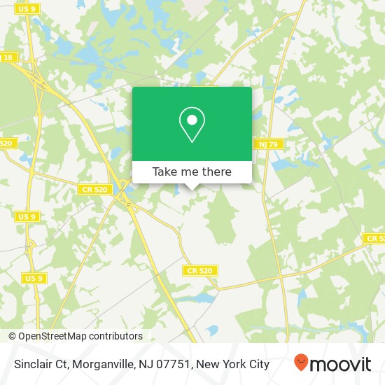 Mapa de Sinclair Ct, Morganville, NJ 07751