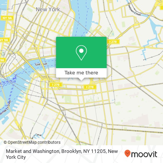 Market and Washington, Brooklyn, NY 11205 map