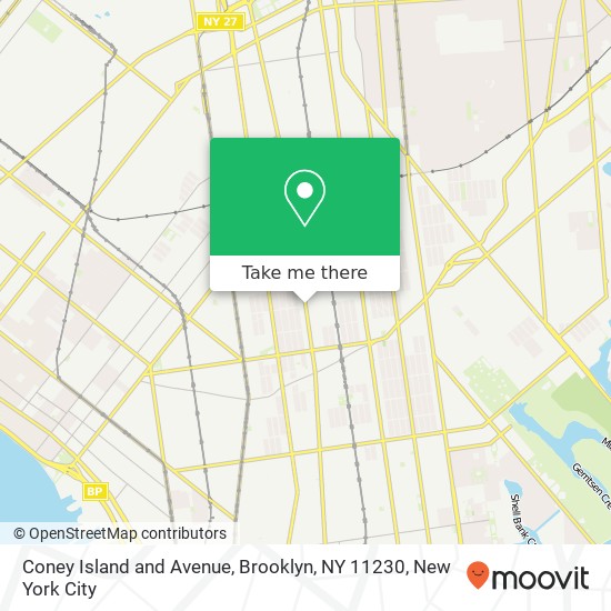 Mapa de Coney Island and Avenue, Brooklyn, NY 11230