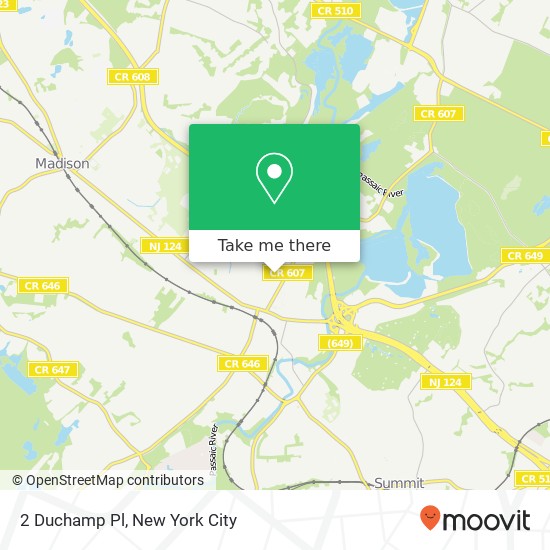 Mapa de 2 Duchamp Pl, Chatham, NJ 07928