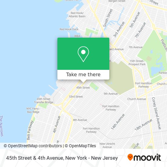 Mapa de 45th Street & 4th Avenue
