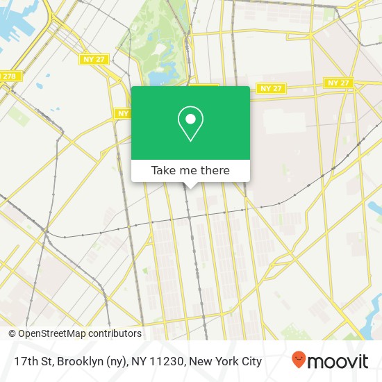 17th St, Brooklyn (ny), NY 11230 map