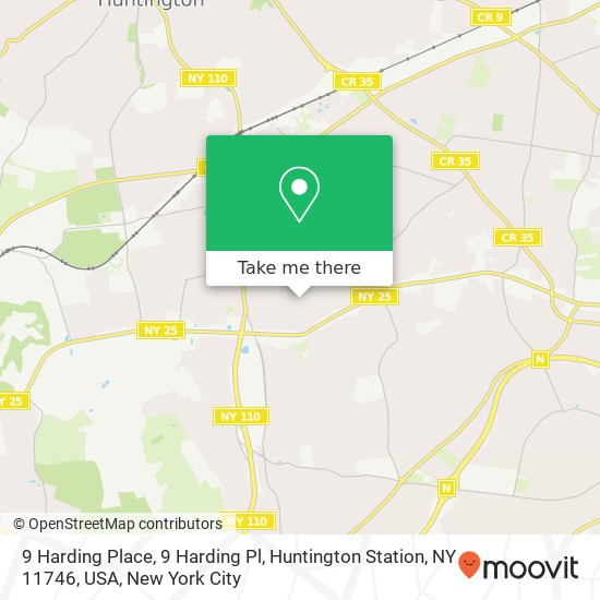 Mapa de 9 Harding Place, 9 Harding Pl, Huntington Station, NY 11746, USA