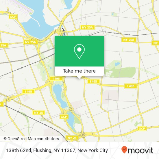 Mapa de 138th 62nd, Flushing, NY 11367