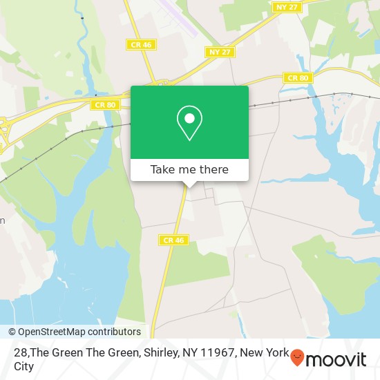 Mapa de 28,The Green The Green, Shirley, NY 11967