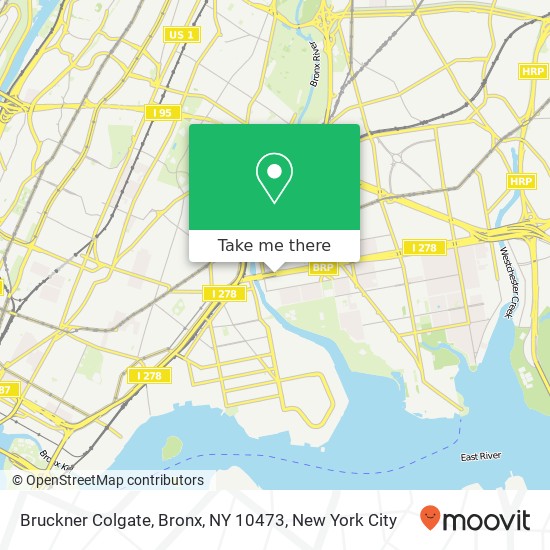 Mapa de Bruckner Colgate, Bronx, NY 10473
