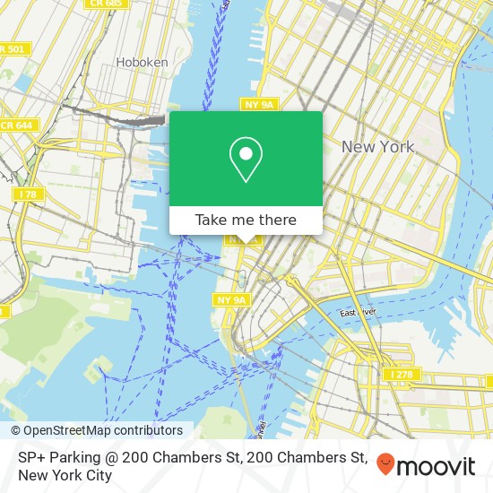 Mapa de SP+ Parking @ 200 Chambers St, 200 Chambers St