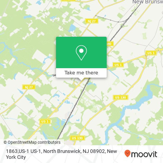 Mapa de 1863,US-1 US-1, North Brunswick, NJ 08902