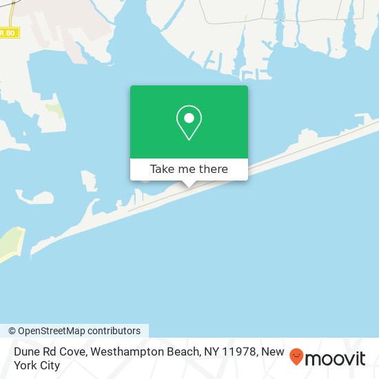 Mapa de Dune Rd Cove, Westhampton Beach, NY 11978