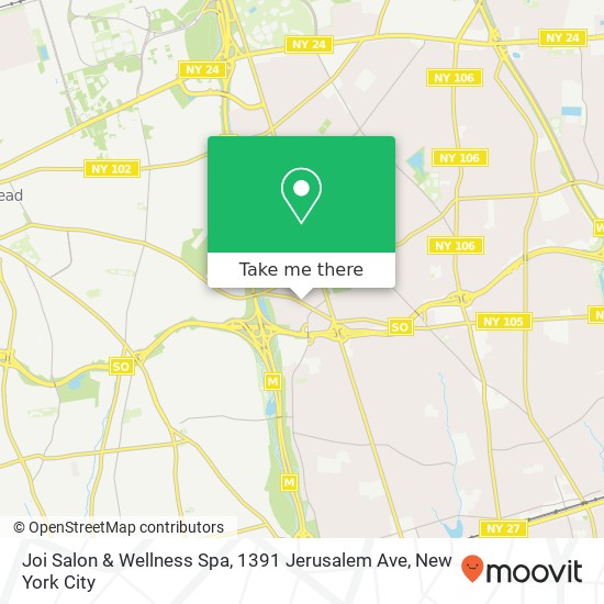 Mapa de Joi Salon & Wellness Spa, 1391 Jerusalem Ave