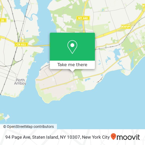 Mapa de 94 Page Ave, Staten Island, NY 10307