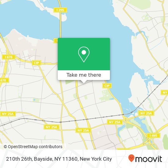 210th 26th, Bayside, NY 11360 map