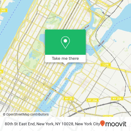 80th St East End, New York, NY 10028 map