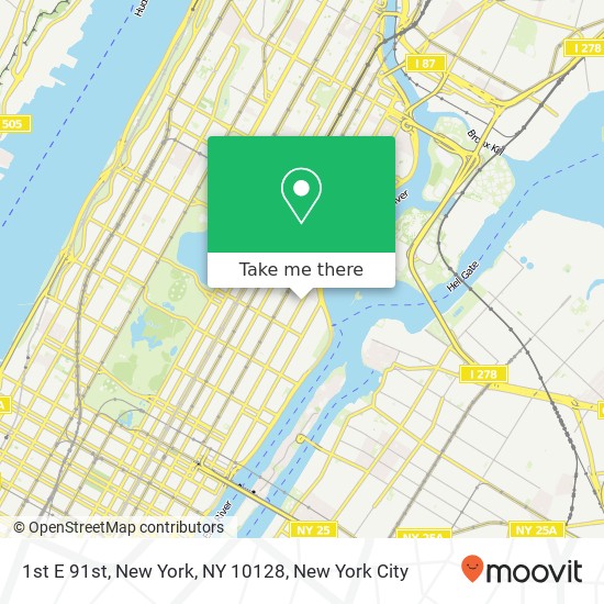 1st E 91st, New York, NY 10128 map