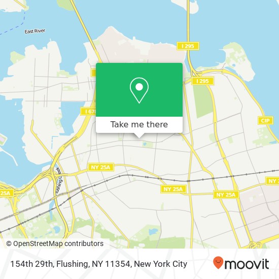 154th 29th, Flushing, NY 11354 map