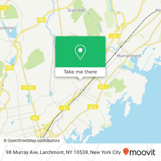 98 Murray Ave, Larchmont, NY 10538 map