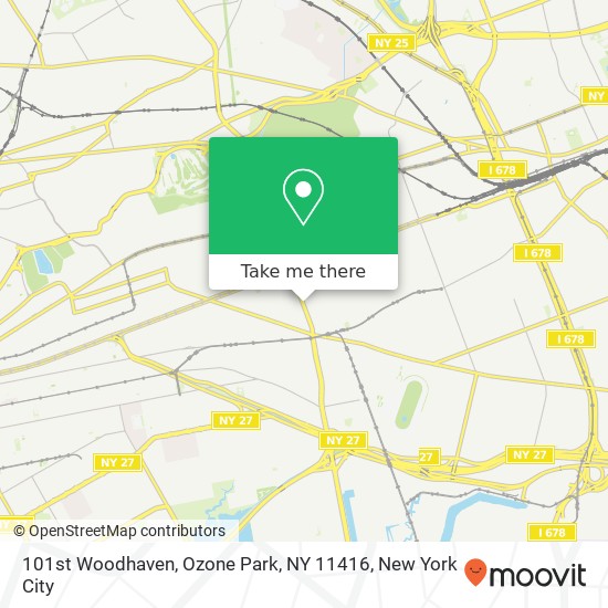 101st Woodhaven, Ozone Park, NY 11416 map