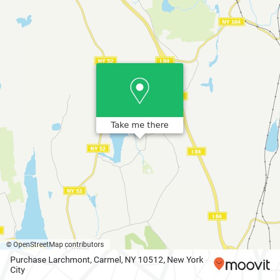 Mapa de Purchase Larchmont, Carmel, NY 10512