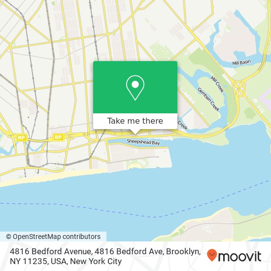 4816 Bedford Avenue, 4816 Bedford Ave, Brooklyn, NY 11235, USA map