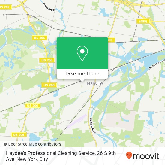 Mapa de Haydee's Professional Cleaning Service, 26 S 9th Ave