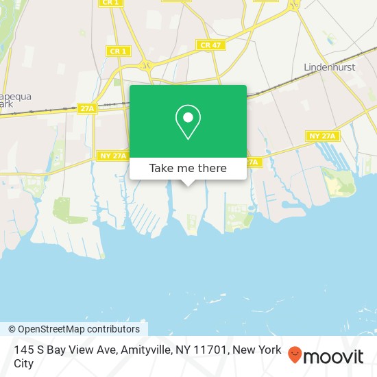 145 S Bay View Ave, Amityville, NY 11701 map