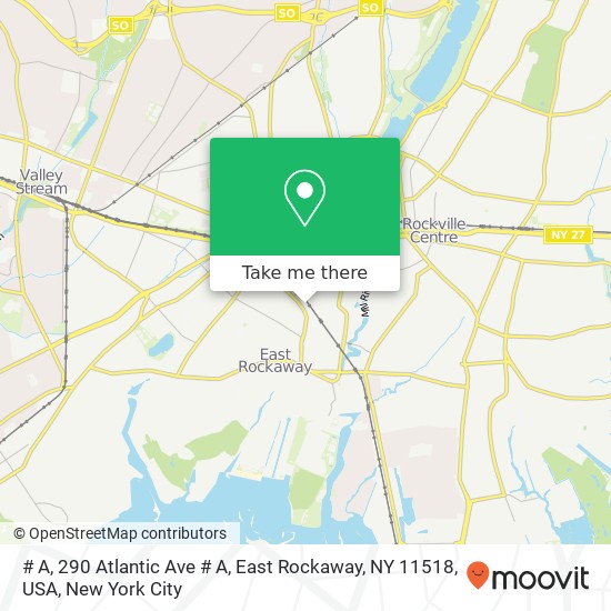 Mapa de # A, 290 Atlantic Ave # A, East Rockaway, NY 11518, USA
