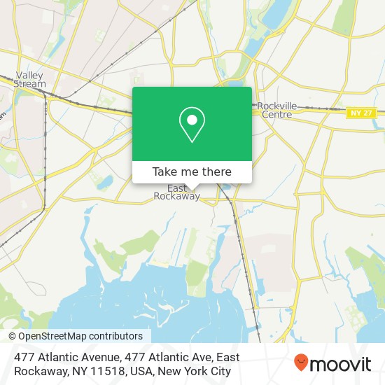 477 Atlantic Avenue, 477 Atlantic Ave, East Rockaway, NY 11518, USA map