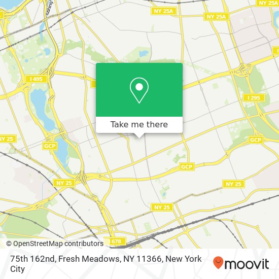 Mapa de 75th 162nd, Fresh Meadows, NY 11366