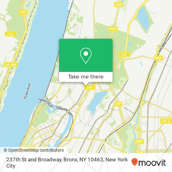 Mapa de 237th St and Broadway, Bronx, NY 10463