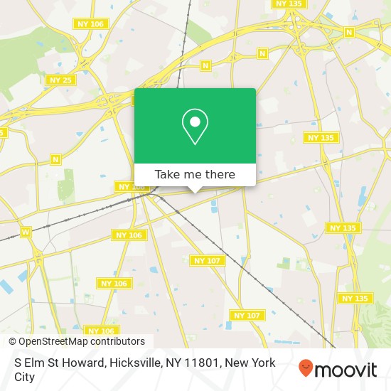 Mapa de S Elm St Howard, Hicksville, NY 11801