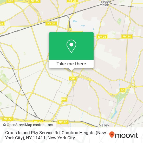 Mapa de Cross Island Pky Service Rd, Cambria Heights (New York City), NY 11411