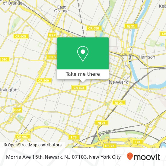 Morris Ave 15th, Newark, NJ 07103 map