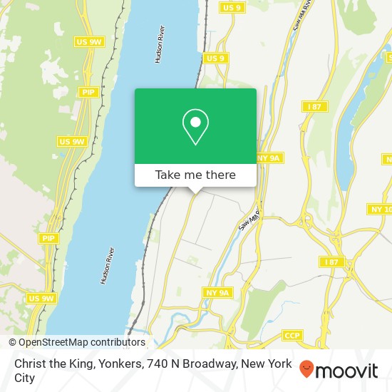 Christ the King, Yonkers, 740 N Broadway map